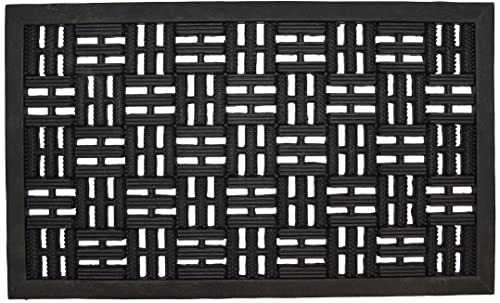 rg-vertrieb Fußmatte Gummimatte Schmutzfangmatte Türmatte Gummi Anti-Rutsch Fußabtreter (40x60 cm), Schwarz