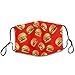 SVEFDOC Adults Boys Girls Warm Protective Masks Fashion Scarf Anti Dust Windproof Mouth Cover, Funny Red Hamburger Mouth Decoration for Sports Travel Hiking