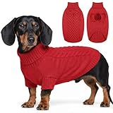 ASENKU Jersey Perro Mediano,Suéter para Perros Gato Cálido Ropa de Invierno,Abrigo para Mascotas para Bulldog Frances,Chihuahua,Teckel, L