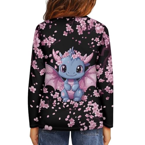 Uourmeti Teens Girls Tee Shirts Size 3-16 Kids Long Sleeve Tshirts Fall Outfits Boys' Running Clothing3