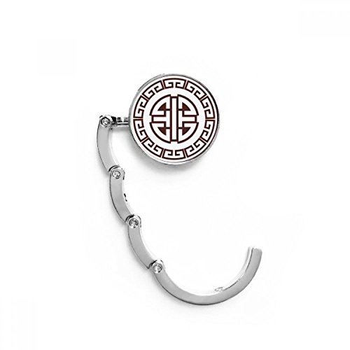 Gancho de bolso elegante con acabado de porcelana china artística