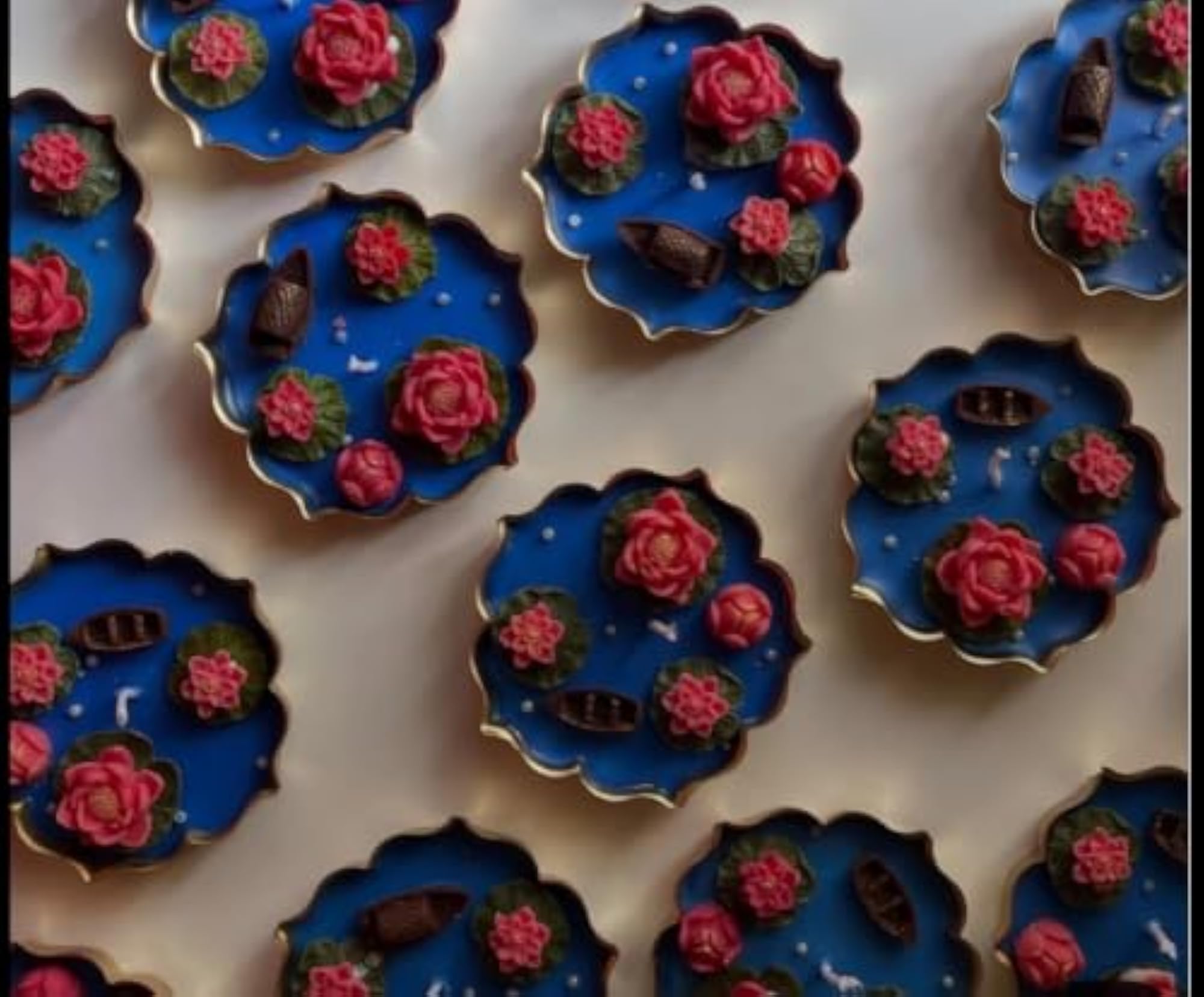 ANUSHRI'S Handcrafted Lotus Candle for Festive Decor