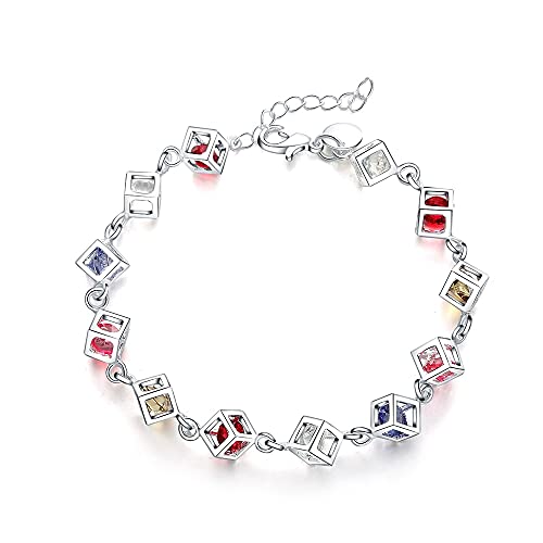 Bracelet Feng Shui en zircon et cristal de haute qualité géométrique