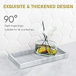Silicone Bathroom Tray,Shatterproof Silicone Tray for Bathroom Counter,Small Vanity Tray for Bathroom Soap Dispenser Tray Toilet Tank-7.8 * 3.9in - Image 3