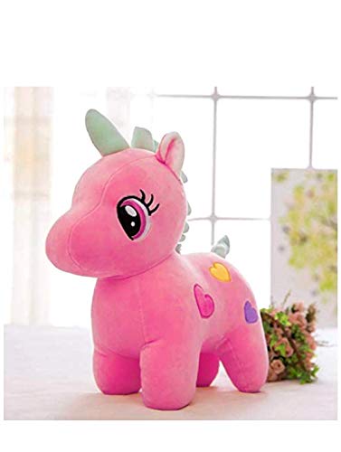 Image of DZert Soft Plush Kids' School Bag (Multi-Color, 2 to 6 Years) & Babique Unicorn Teddy Bear Plush Soft Toy Cute Kids Birthday Animal Baby Boys /Girls (25 cm, Pink)