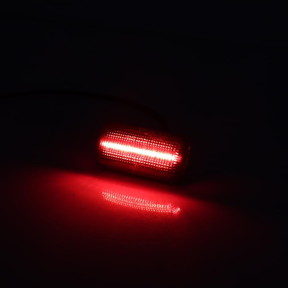 GTINTHEBOX for 2015-2022 Chevy Silverado GMC Sierra 2500HD 3500HD Dually Bed Fender Bumper Side Marker Lights,Front Amber Lens Amber LED & Rear Red Lens Red LED