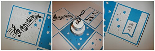 Biglietto di auguri explosion box 3D musica per