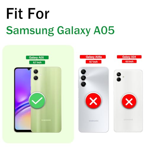 Gritup for Samsung Galaxy A05 Case with Screen Protector[2 Pcs] with Slide Camera Cover, 360°Rotation Ring Kickstand丨 [Military Grade] Heavy Duty Shockproof Protection,Dark Green - image 2
