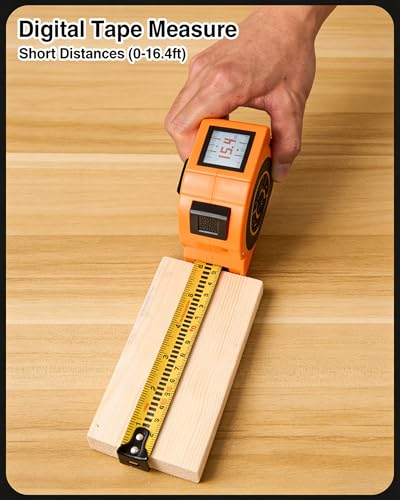 328Ft 3-in-1 Digital Laser Tape Measure Rechargeable Measuring Tool &16Ft Auto-Lock Tape Measure Movable Magnetic Hook - image 4