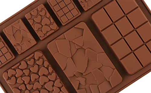 C-Co Food Grade Break-Apart Chocolate Molds, Set Of 4 Packs Non-Stick Silicone Protein And Energy Bar Molds #TOP4