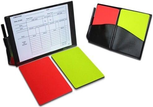 YMD Sports Referee Cards (RED + Yellow), Score Book & Pencil Football Foul Card ()-image-4