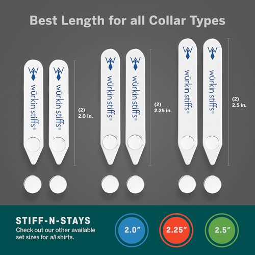 Würkin Stiffs Plastic Magnetic Collar Stays As Seen on Shark Tank | Stiff-N-Stays Collar Inserts