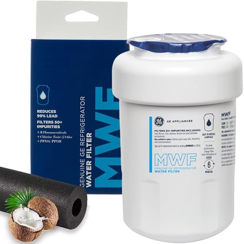 Listado de Cartuchos de filtrado para el agua que Puedes Comprar On-line. 47 MBLNBVN Filtro de Agua Original para GE MWF Refrigerador, Water Filter compatible con MWF, MWFA, MWFP, GWF, GWFA,HDX FMG-1, WFC1201, RWF1060, 197D6321P006, Kenmore 9991, 46-9991,...