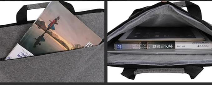 Image of ATEVON Grey Waterproof Laptop Sleeve Case with Handle - Fits 15.6-16 Inch Laptops & Tablets, Unisex Carrying Bag for Men & Women