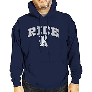 Campus Colors Adult Arch & Logo Soft Style Gameday Hooded Sweatshirt (Rice Owls – Blue, XX-Large)