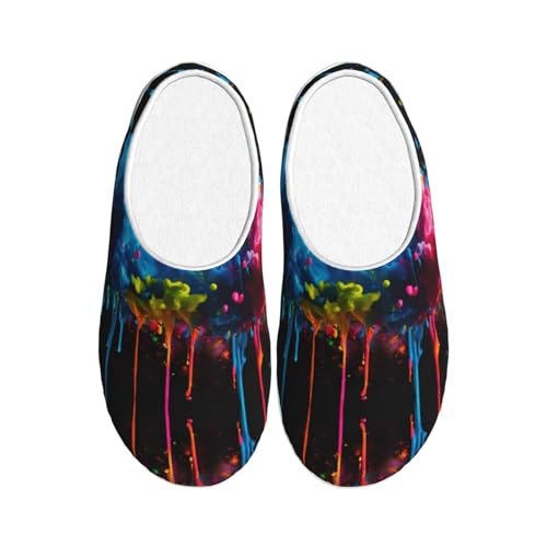 Pantoufles d'hiver chaudes en peluche confortables et chaussons antidérapants EdWal mixtes