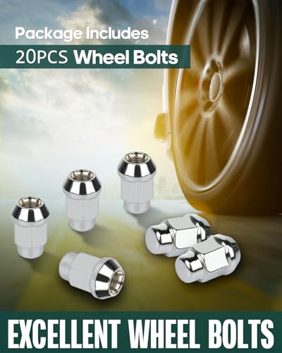 Image of SCITOO 7 /16 inch-20 1.395 inch(35.4mm) Length Lug Nuts for Chevy 1950-1990