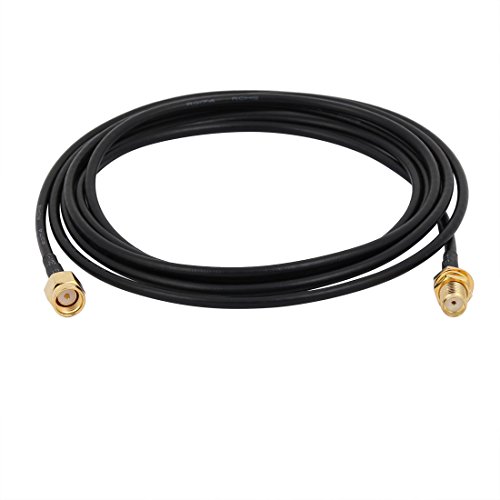 uxcell RG174 Coaxial Antenna Extension Cable SMA Female to Male Connector 2M Length