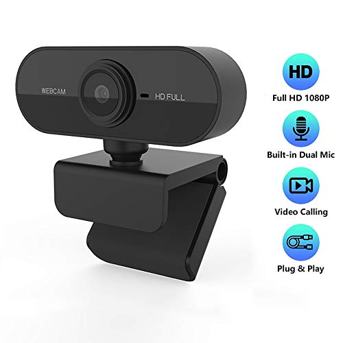 HD Webcam 1080P with Microphone, PC Laptop Desktop USB Webcams, Pro Streaming Computer