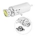 TOTMOX Alumium Car Overflow Catch Reservoir,Silver Coolant Tank,w/ Mounting Accessories,Cooling Catch Bottle Overflow Reservoir Heatsinks