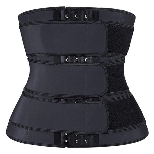 Plus Size Corsets for Women Men Lumbar Brace Waist Trainer Shaperwear Tummy Control Slimming Fat Burning for Postpartum Abdomen Belt Suitable For Sports (Black M)