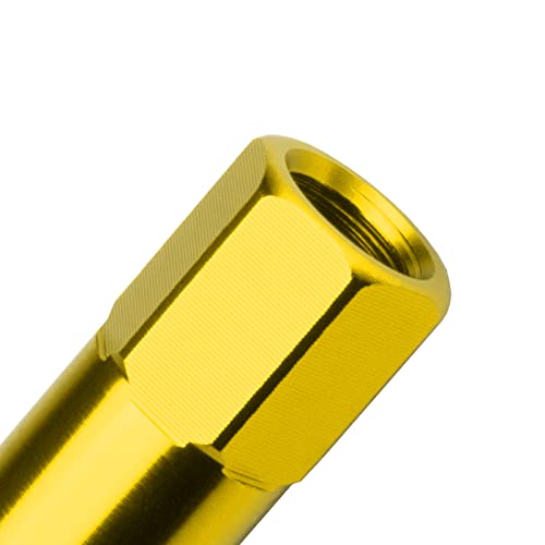Image of Gold 20 PCS M12x1.5 Lug Nuts 60mm Extended Tuner Aluminum Wheels Rims Cap WN02