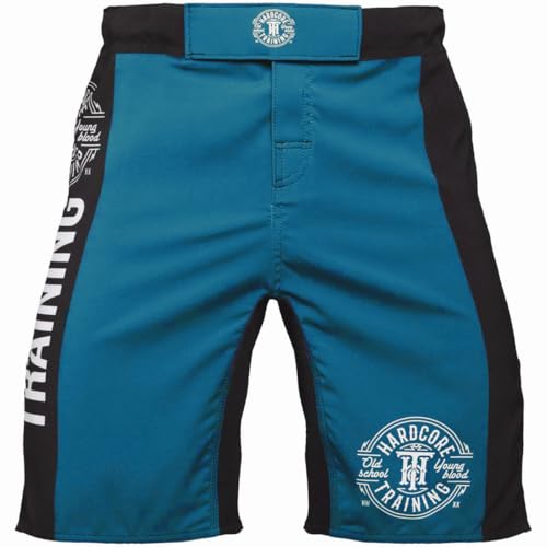 Image of Hardcore Training Fight Shorts Recruit Black Green Red Purple Blue Men's Boxing MMA BJJ Grappling Kickboxing No Gi