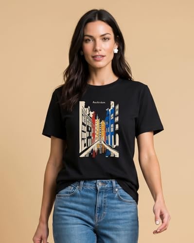 Image of Nobero Women's Graphic Printed T-Shirt | Regular Fit 180 GSM Cotton Tee for Women | Comfortable Round Neck Casual Wear