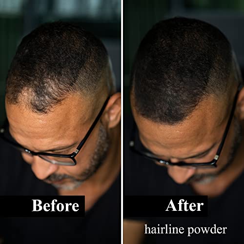 Foto von LEON MIGUEL Ansatzpuder - wasserfestes Hairline Powder als perfekten Haar Concealer zum Ansatz kaschieren, unsichtbares Haar Make-up zur Haarverdichtung (Hellbraun, Hairline Powder)