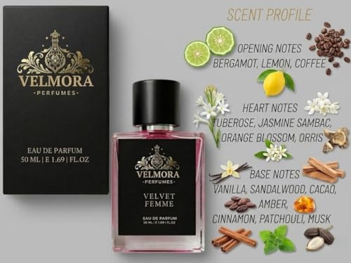 Image of Eau De Parfum 50 ml | Long Lasting Premium Fragrance Perfume Spray | Fresh Luxury Scent for Daily Wear Office Party Travel and Special Occasions (Velvet Femme)