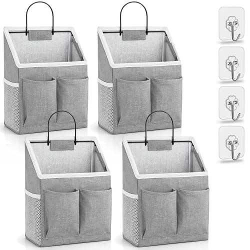 Kanrichu 4pcs Wall Hanging Storage Bag, Wall Hanging Baskets for