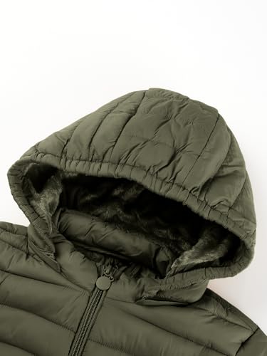 Bellivera Women's Quilted Lightweight Jacket Puffer Coat Women Bubble for Fall and Winter B-22205 Green XL