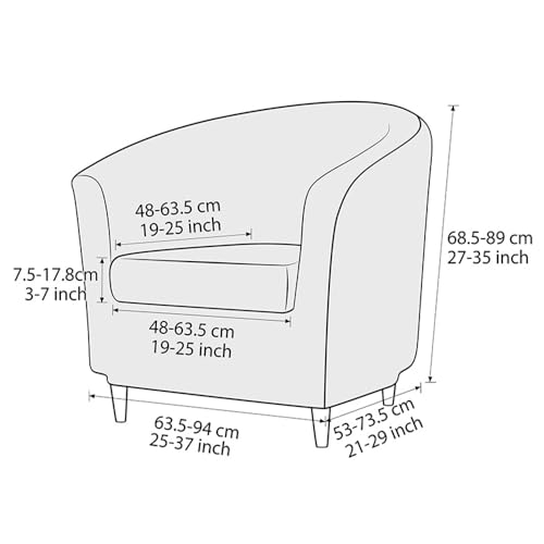 Housse de fauteuil Chesterfield bleu clair extensible | Lot de 2