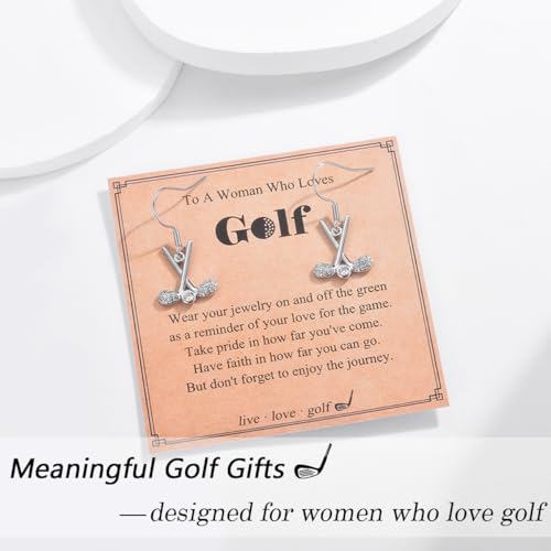 GULICX Golf Gifts for Women Golfers, Golf Dangle Earrings Jewelry for Women Golf Ball Lovers, Christmas Birthday Gifts for Her3