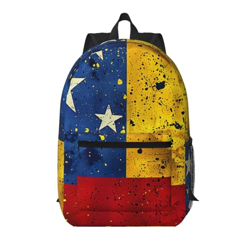 Zaino bandiera venezuelana zaino taglia unica rozmiar uniwersalny 1 1 1 1 elegante da lavoro leggero stampato nero