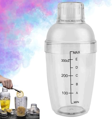 300ml/ 10oz plastic cocktail shaker cups drink shaker plastic shakers bartending iced coffee Tea Measuring Jigger for Bar Party Home Use shaker Bar Mixing Tool