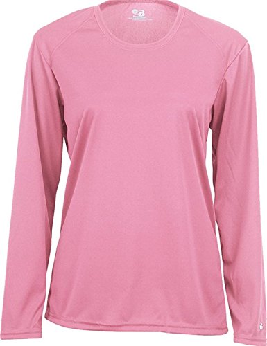 Badger Sports B-Core Ladies' L/S Tee Hot Pink Large