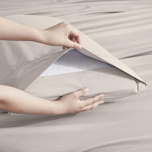 Image of Nestl Extra Deep Full Sheet Set - 6 Piece Breathable & Cooling Sheets - Hotel Luxury Bedding Set w /18-24 Inch Deep Pockets - Easy & Secure Fit - Super Soft, Wrinkle Free & Comfy - Linen