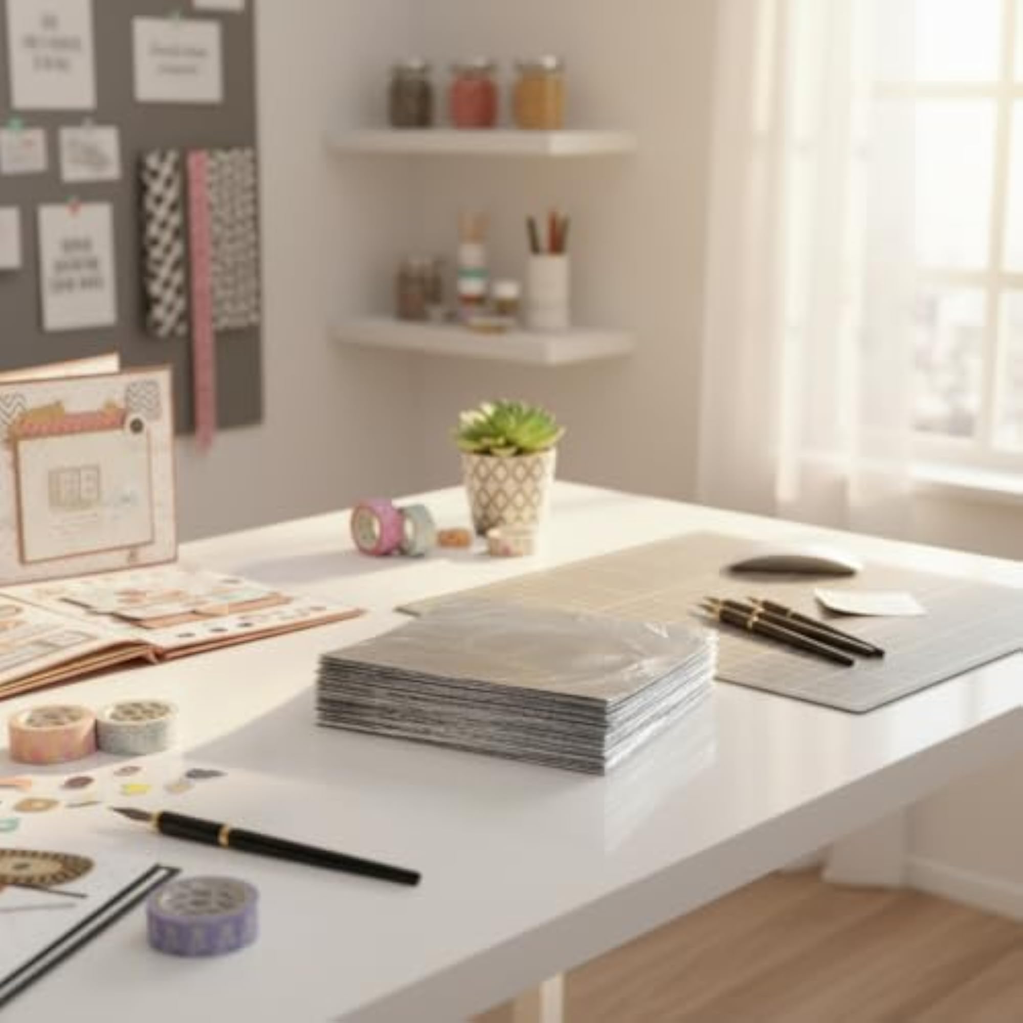 Silver Color Shiny Finish Metallic Foil Sheets for DIY Crafts