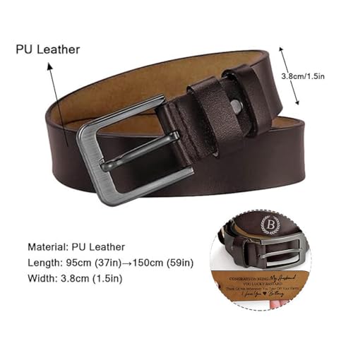 Custom Leather Belt, Father’s Day Gift for Boyfriend, Custom Engraved Men's Belt, Unique Gift for Husband4