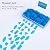 LITMIND Transparent Blue Stained Glass Mosaic Tiles - 240 Pieces in 5 Shapes (Rectangle, Triangle, Rhombus, Square, Leaf) Mixed Sizes for Crafts, Mosaic Projects & Home Décor