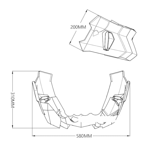Alerón inferior CB1000R con protector de estator antichoque para chasis 7
