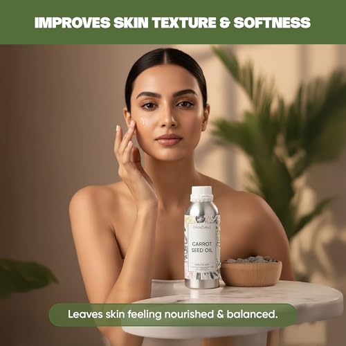 Image of VedaOils Carrot Seed Anti-Ageing After-Bath Body Oil for Fine Lines & Wrinkles | Smooth, Radiant & Glowing Skin | 100% Botanical Extracts | Suitable for All Skin Types | 100ml