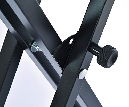 Image of blueberry R-13 Heavy Duty Double-X Adjustable Keyboard Stand | Universal Piano Stand for Yamaha, Casio, Roland & All Digital Keyboards