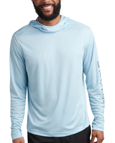 Spyder Mens Sun Hoodie - Quick Dry Lightweight UPF 50+ UV Protection Long Sleeve Rash Guard Swim Shirts for Men, Size X-Large, Sky