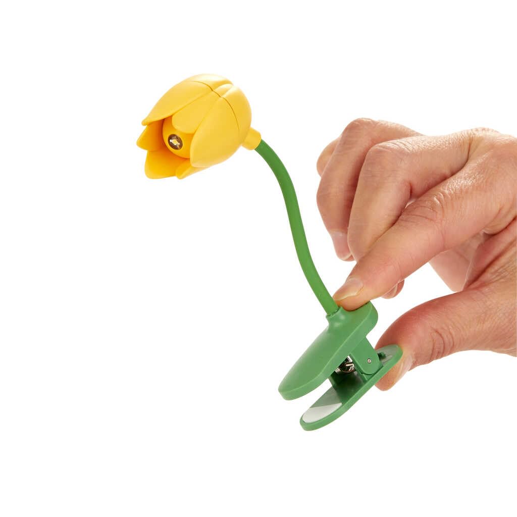 Balvi Lampada Lettura Tulip Giallo con Clip