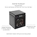 Wolf Roadster Single Watch Winder with Storage, Black - Secure Fit with Patented Lock-in Dynamic Cuff - All Wrist Sizes - Vegan Leather & Glass Cover - Includes Universal Adapter