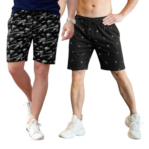 Image of FEEL TRACK Men Cotton Regular Fit Shorts