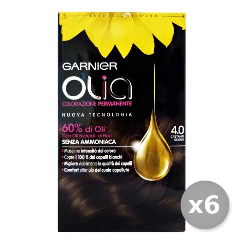 Marrón Oscuro Sin Amoníaco Garnier Olia 4.0 Pack de 6 Tintes para Cabello 2