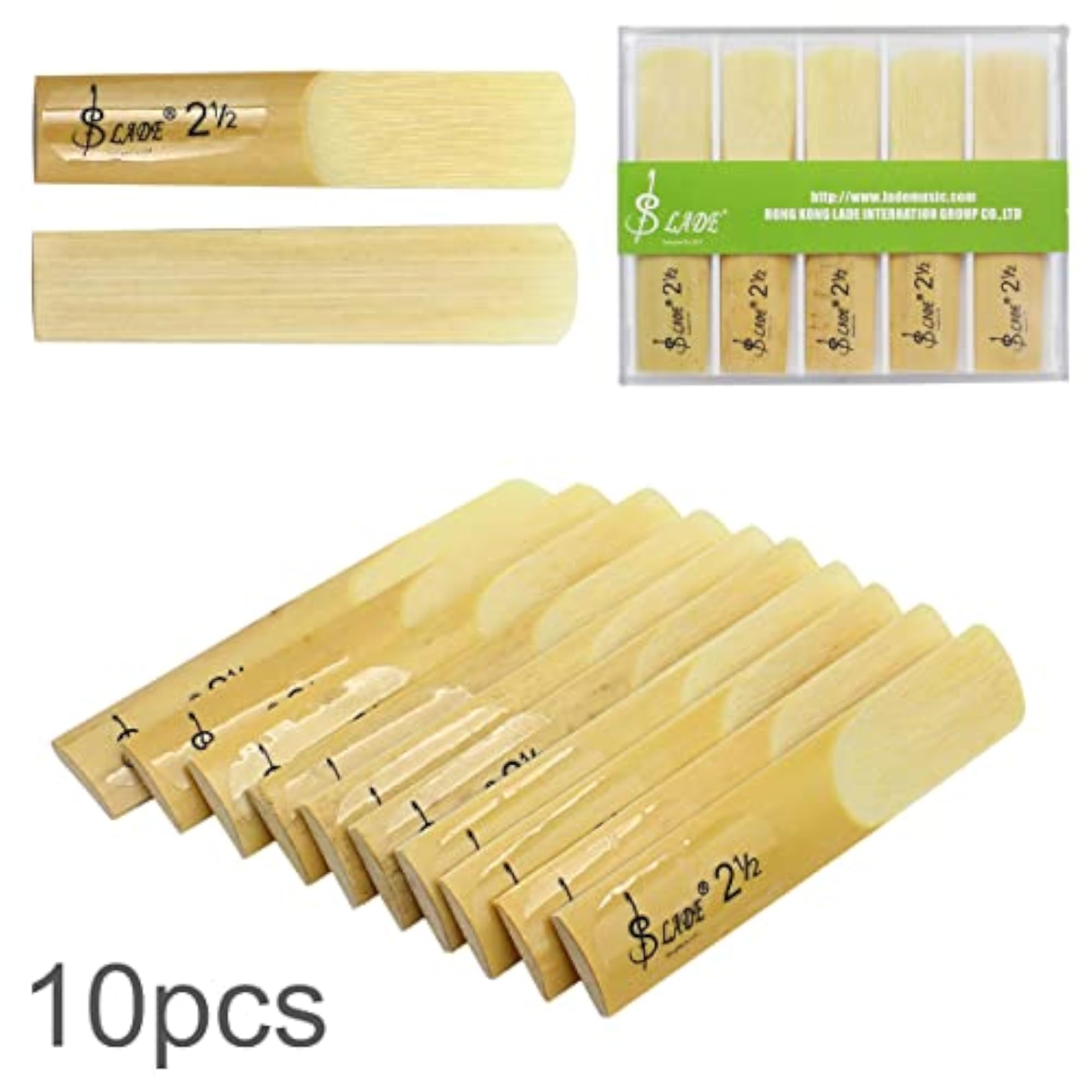 10pcs Alto Saxophone Reeds, 2.5 Strength